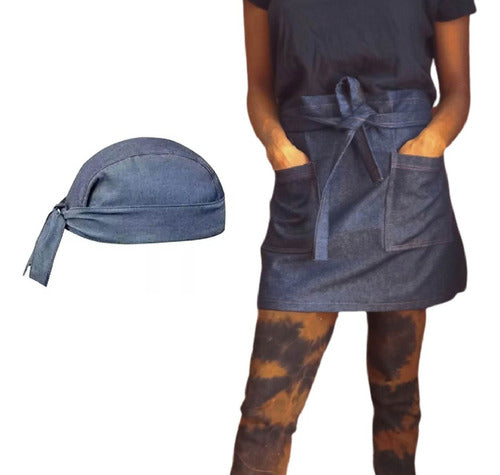 Jean Bandana Pirate Apron with Catering Pockets Unisex 0