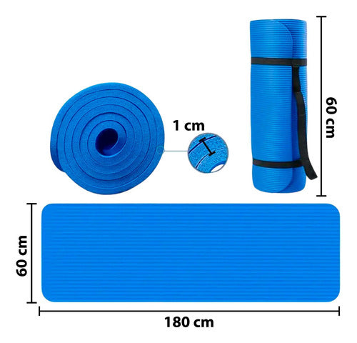 Colchoneta Yoga Pilates Gimnasia Abdominales 10mm Lo Ideal 6