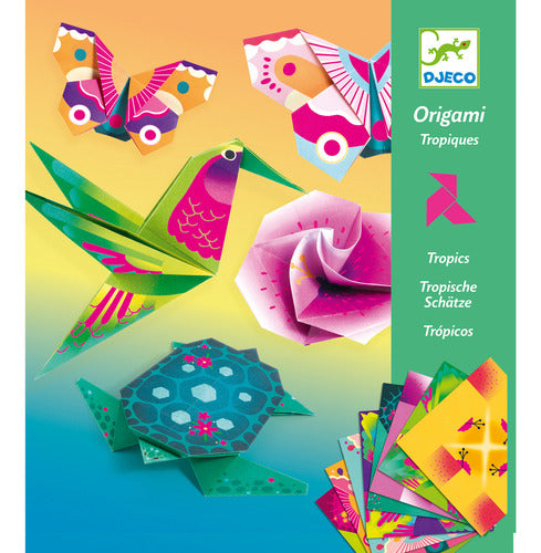 Djeco Origami Trópicos Fauna Y Flora De Neón Nivel 3 +7 Años 0