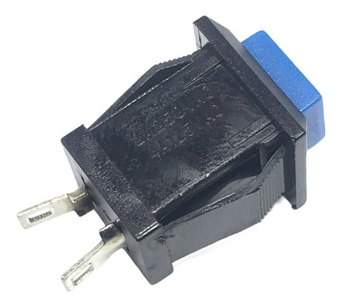 Componentes Merlo 10 Units Normal Open Square Button Blue 2A 250V 1