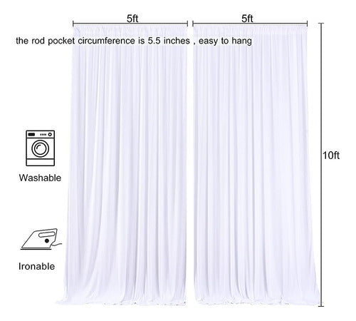 Ak Trading Co. 10 Feet X 10 Feet Polyester Backdrop Curtains 4