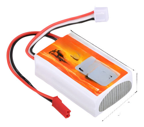 Floureon 2S 7.4V 800mAh 25C Li-Po RC Replacement Battery Pack 0