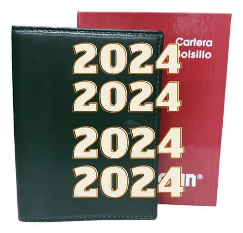 Morgan Agenda Cartera Bolsillo Cuero 2022 Solo Tapa 0