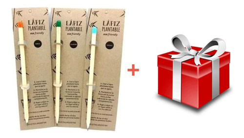 Lápiz Plantable Ecológico Con Blister Pack X5u + Regalo 0