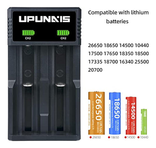 WANGDAJIEDIAN 18650 Lithium Ion Battery Charger with 2 Bays 1