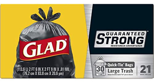 Glad Strong Large Quick-Tie Trash Bags - 30 Gallons 4