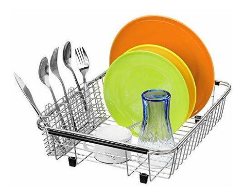 Sanno Dish Drying Rack with Stainless Steel Utensil Holder 1