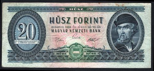 Hungría Billete De 20 Forint Año 1969 - Pick #169e 0