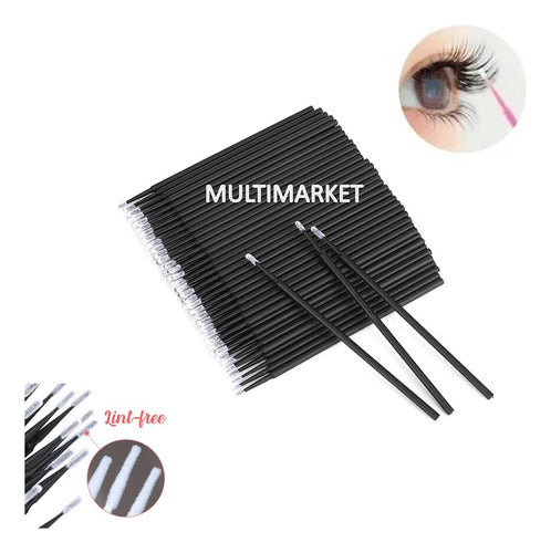 Micro Swabs Brushes for Eyelash Extension Box X100 24