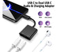 LecLooc USB C Splitter for iPhone 15, Dual Charge and Audio Adapter 1