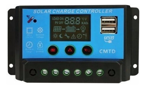 Regulador De Voltaje 20amp Con Display Para Paneles Solares 0