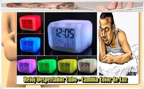 Cubo LED Colorful Alarm Clock 3