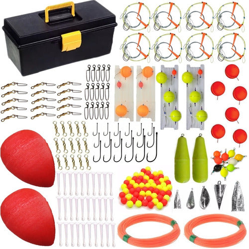 Fishing Point Complete Fishing Kit for Pejerrey - Yo-Yo Lines + Accessories + Line + Floats + Hooks + Snap Hooks + Beads 0