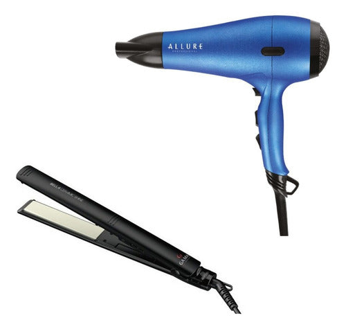 Secador De Pelo Allure Profes 2 Veloc 1800w + Planchita Gama 0