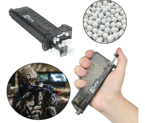 Carregador Munição Loader Ax Tático Airsoft 100 Bbs 6mm Ntk 0