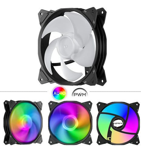 upHere 3 120mm Silent Fans with High Airflow and 4-Pin Connection 1