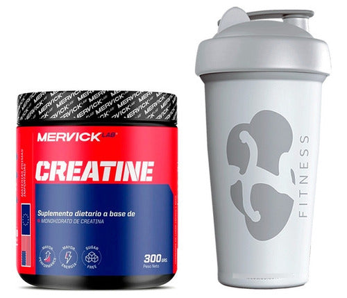Mervick Lab Creatine Monohydrate x 300 Gr + Shaker Cup 0
