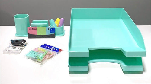 Liggo A4 Pastel Desk Set - Home Office 8 Items 0