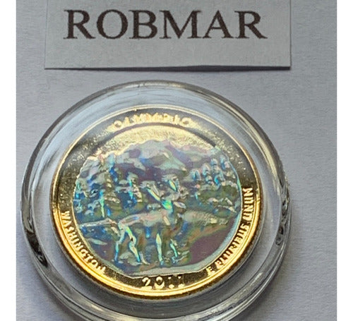 Robmar-usa-quarter Bañado En Oro Y Oleo-2011-olympie 0