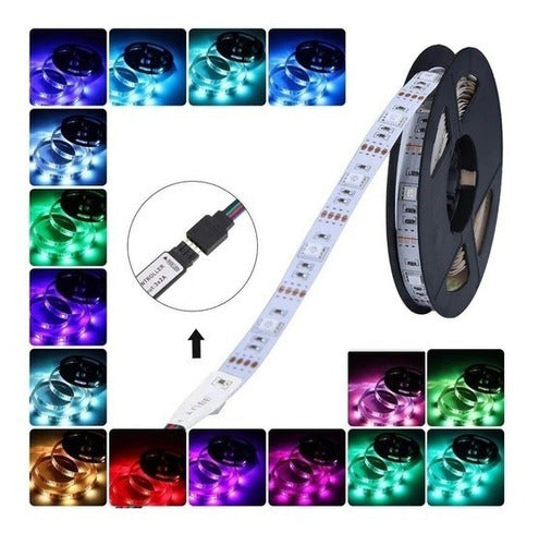 RGB 5050 3m LED Strip with Remote Control - USB Connection TV PC 3