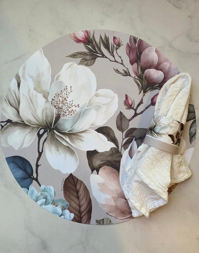 Set of 12 Paper Charger Plates + Napkin Ring 18