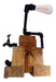 El Ropero de Pilar Industrial Wooden Wall-Table Clock with Light 50 0