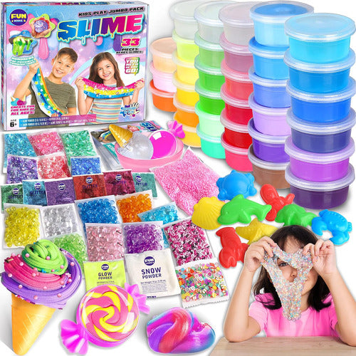 Kit De Slime Gigante Para Niños, Variedad De Texturas 0