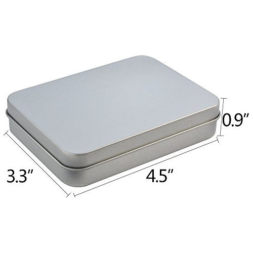 Latas Rectangulares Con Tapa Bisagra 115x85x22mm 12u Platead 3