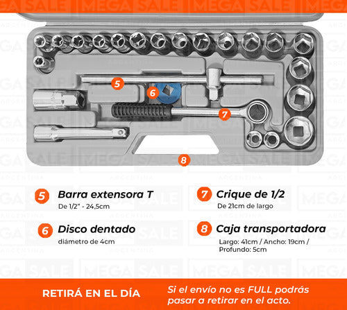 Mega Sale Toolbox Combination Wrench Set 25 Piece 4