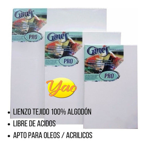 Professional Stretched Canvas for Painting 100x100cm - Gines Pro 1