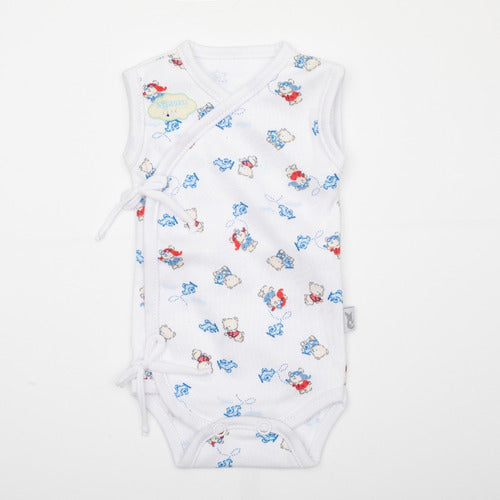 Nenuras Premature Baby Bodysuit Pima Cotton with Side Straps 0