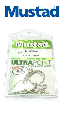 Mustad Anzuelo 10121NP 6/0 Inline Single Hooks Señuelos X5u 1