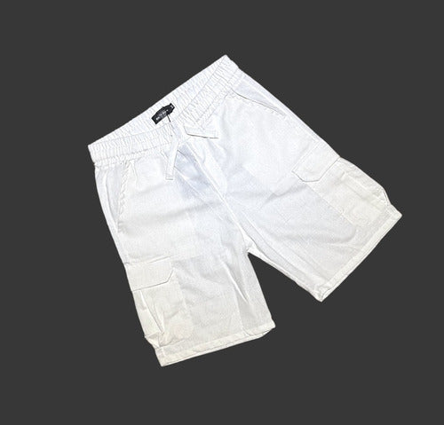 Giusto Cargo Linen Shorts for Men 0