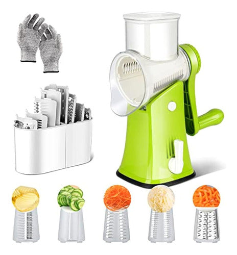 Rotary Cheese Grater Shredder 5-en-1 Multi-functional Vegeta 0