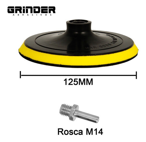 Grinder Rubber Grinder Disc + Velcro Sandpaper 125mm Orbit Sander X 10 13