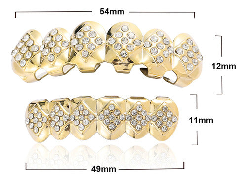 Parrilla Dientes Grillz Diamond Strass Plata 1