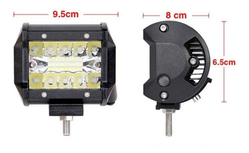 Kit 3 LED Bar Lights 20 Auxiliary LEDs Universal Auto Accessory 1