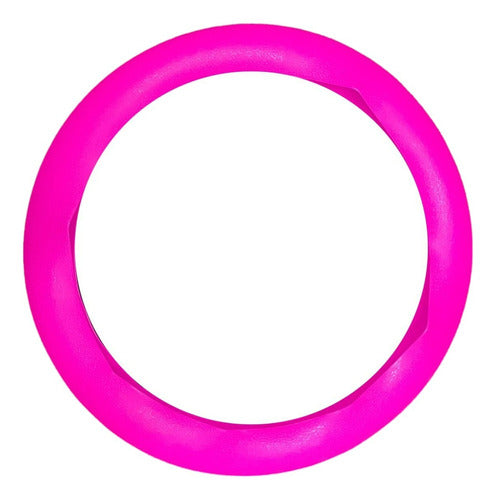 JC Fuchsia Fluorescent Silicone Steering Wheel Cover for Up, Suran, Bora, Vento, Fox 0