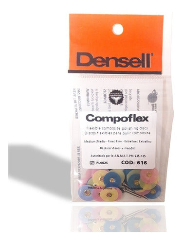 Compoflex Discos Pulido Composite X40 + Mandril Odontología 1