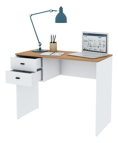 Writing Desk Center Shelf Evo White Paradise 100cm Width 3