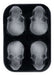 Geko Silicone Skull Ice Cube Tray Oven Safe Mold 6