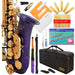 Saxofon Alto Purpura Y Llaves Doradas Lazarro Con Funda Xmp 0