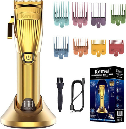 Professional Kemei KM-K32S Gold Hair Clipper Machine 0