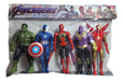 Set 5 Muñecos Avengers Ironman Spiderman Hulk Thanos Con Luz 1