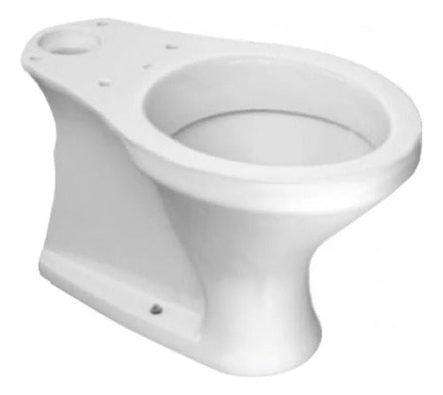 Classic Deca Ravena White Long Toilet without Tank 0