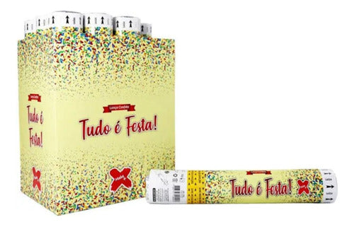 Tubo Lança Confete Tudo É Festa Make+ Com Papel Laminado 1