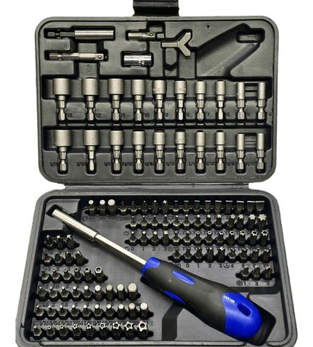 122-Piece Interchangeable Bits Set with Magnetic Adapter Socket 0