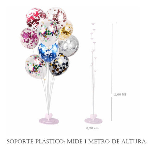 China Soporte X 11 Globos - Base Plástica - 1 Mts - Universo Mágico 3