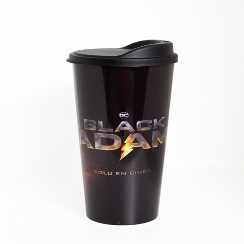 Vaso Black Adam Con Tapa Pico Café 0