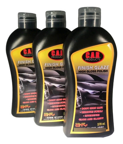 C.A.R. Products Finish Glaze Reduce Swirls Car Liquid + Shine 370ml P34 0